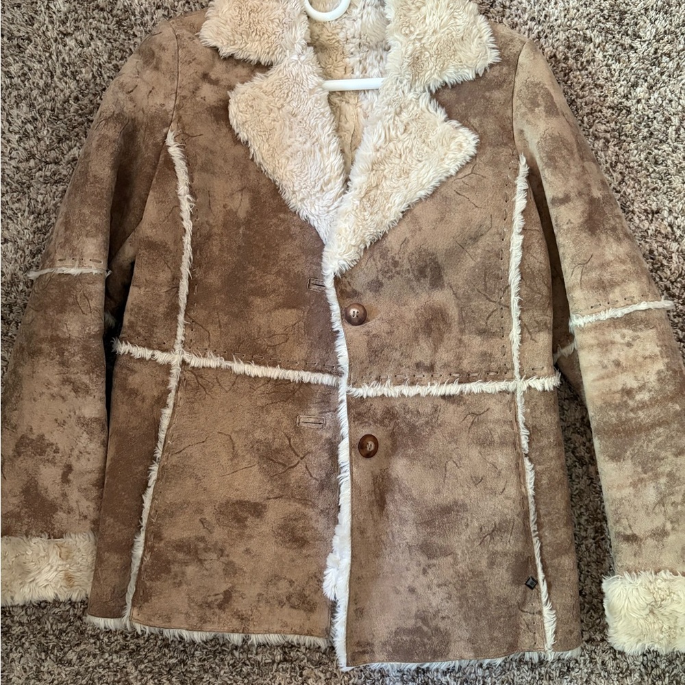 Extra Cozy Women’s Brown Shearling Suede Jacket